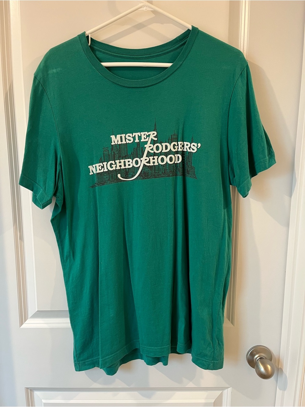 Green Mister Rodgers’ Neighborhood Aaron Rodgers Large Short Sleeve TShirt